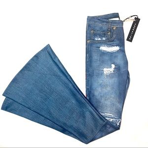 🎉HOST PICK🎉 FORMATION Flare Bell Bottom Legging Jegging Jeans.  Pull on. Med